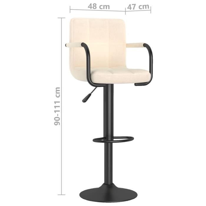 VidaXL Bar Stool Cream Fabric
