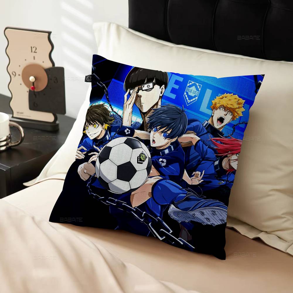 Japan Manga Blue Lock Pillow Cover Sofa Cushion Cover Home Room Decoration Children Gift