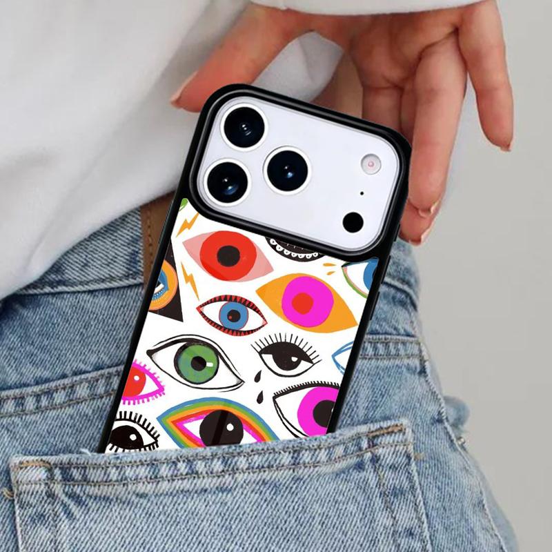 Evil Eye Phone Case for iPhone 16e 15 14 13 12 17 Pro Max Plus Air 17pro Cover Coque