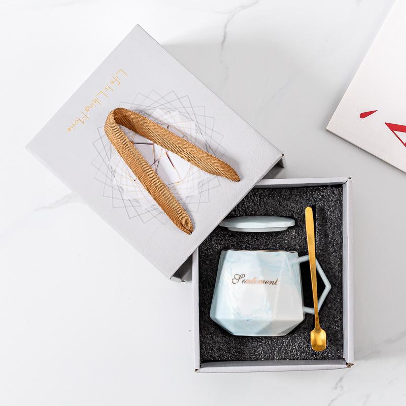 Simple fashion ceramic cup creative mug coffee cup couple cup gifts business souvenir