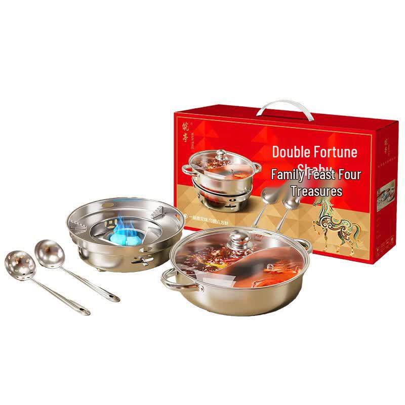 WANTING Stainless Steel Hotpot Set