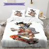 Son Goku Muster Bettwäsche, Steppbett Set Bettbezug Kissenbezug Zuhause Geburtstagsgeschenk (1 Bettbezug + 2 Kissenbezüge, ohne Füllung)