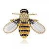 Exquisite Women Men Little Bee Fashion Crystal Brooch Decoration Rhinestone Insect Series Enamel Brooches Pins Accessories