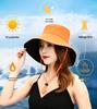 Women's Summer Fisherman Sun Hat with Large Brim and UV Protection, Customizable Logo, Printed Design.