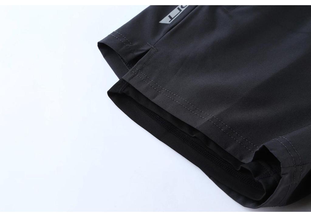 Men's Quick-Drying Double Layer Running Shorts - Anti-Exposure, Four-Point, Fake Two-Piece Design