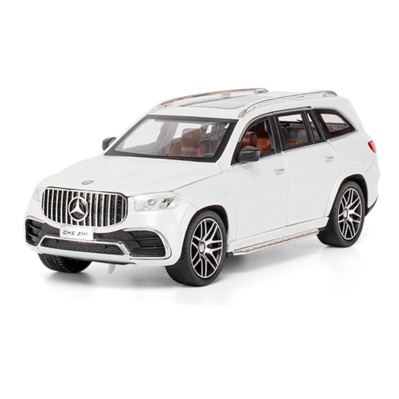 1/24 Benz Maybach GLS63 Alloy Luxy Car Model Diecast Metal Toy Car Model Collection Sound and Light High Simulation Children Gift