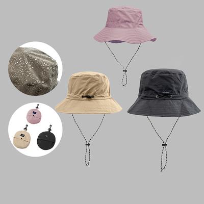 1pc Men'S & Women'S Summer Bucket Hat - Quick-Dry, Foldable, Wide Brim, Non-Stretch Fabric, Hand Washable, Vacation Style