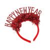 Happy New Year Headband for New Year Party Sequins Garland Headwear for Adult Teens Shimmering Festival Props Hairhoop