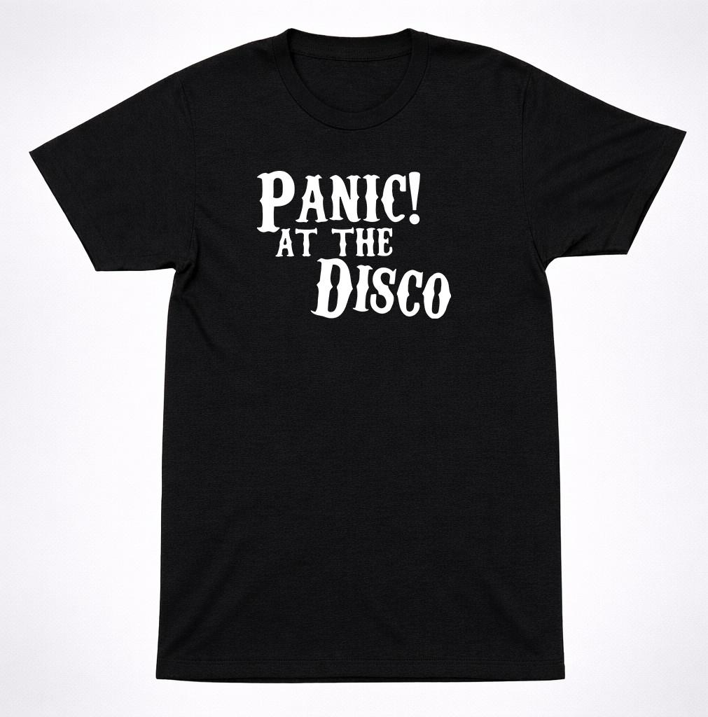 Panic! At The Disco Logo T-Shirt | Alternative Rock Emo Pop Classic Black Tee S разноцветный