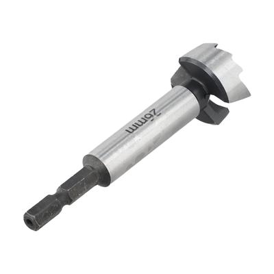 Sechskant-Mehrzahn-Flachbohrer 26mm-32mm Holzbearbeitung Scharnierbohrwerkzeug Kohlenstoffstahl Silber
