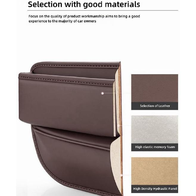 2024 New Seat Car Leather Cup Holder Bag, Adjustable Car Seat Storage Box, Filler Organizer with Cup Holder for Phones Glasses Keys Cards (Driver