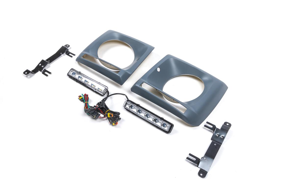 

Накладки на фари із LED (5 діодів, комплект) для Mercedes G сlass W463 1990-2018 рр.