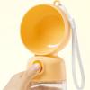 Portable 2 In 1 Pet Water Bottle Easy To Clean with Strap Dog Water Bottle Plastic Transparent Dog Drinking Bottle Travel