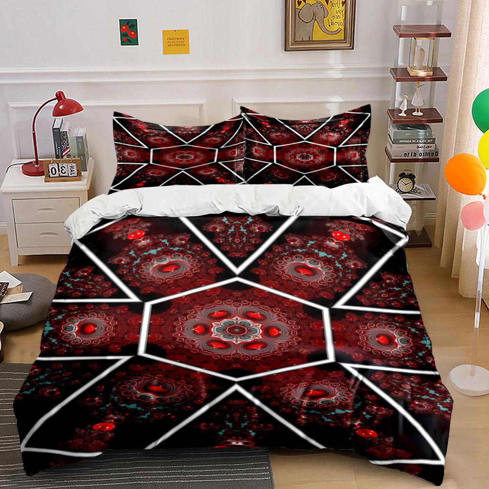 

Geometric patterns with mandalas. Bedding sets Duvet cover sets Duvet covers Pillowcases(1 * Duvet Cover 2 * Pillowcases without duvet insert) 135x200cm