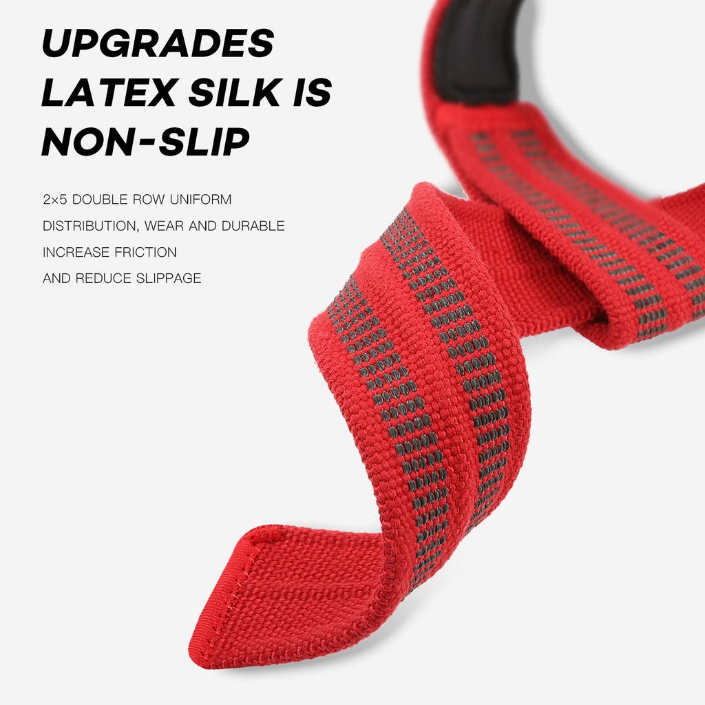 Power Lifting Straps Weightlifting Gym Gloves Deadlift Wrist Support for Pull Up Bar Barbell Dumbbell Training