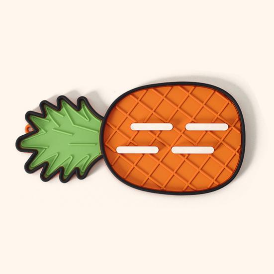 Ananas Silikon Topfdeckelhalter Rutschfest Hitzebeständig Spülmaschinenfest Küchenarbeitsplatte Obstform Topfdeckelaufbewahrung Trocknungsmatte