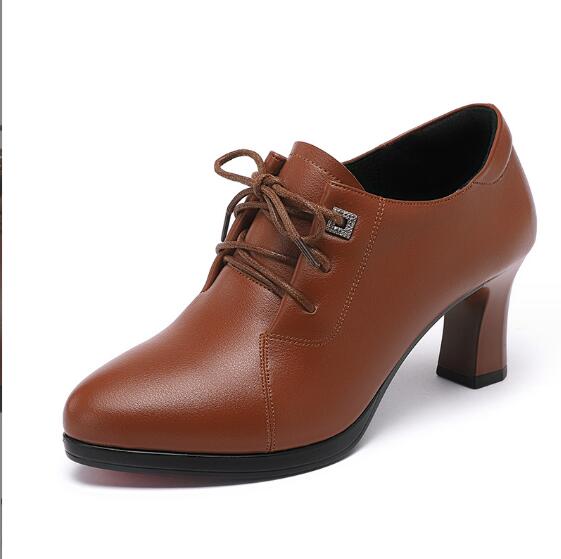 Autumn Deep Mouth Women's Shoes Fashion Office High Heels Comfort Round Toe Women's Work Shoes Winter Fur Platform Pumps