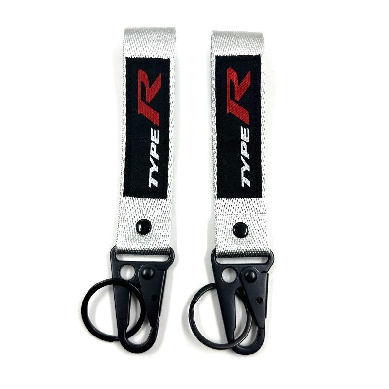 Stickerei Auto Logo Schlüsselanhänger Kette Schlüsselanhänger Schlüsselanhänger Geschenk für Honda Civic Type R FK8 Type S Auto Dekoration Styling Zubehör FL3
