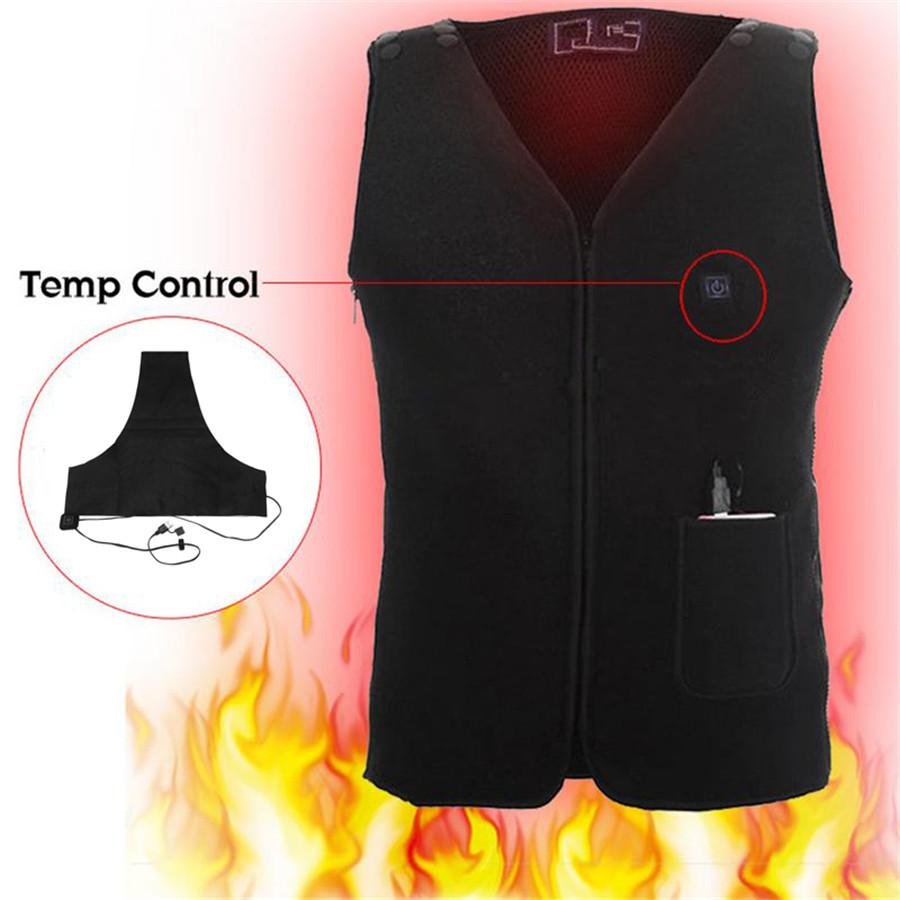 Alloy Fiber Universal 5V Motorcycle Outdoor USB Electric Heating Vest Pad 3-Gear