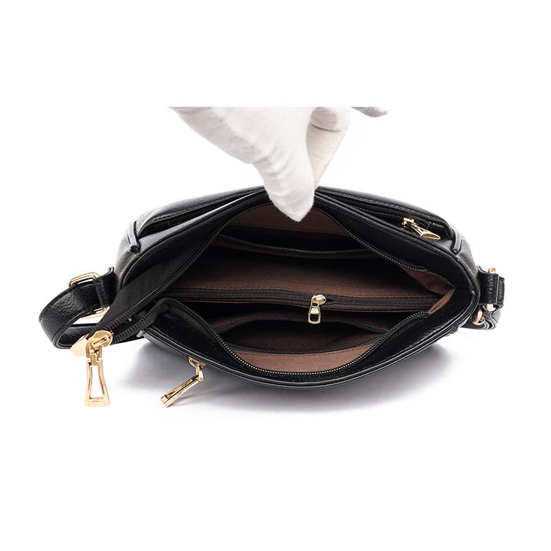 Fashionable Women's Faux Leather Shoulder Bag, Multi-layer Middle-aged Mother Bag, Retro Shoulder Bag, Perfect for Commuting, Travel, and Daily Use