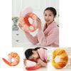 Tcmy Fashion Peeled Prawns Plush U Neck Pillow For Travel And Nap Shrimp Cushion Jelly Toy