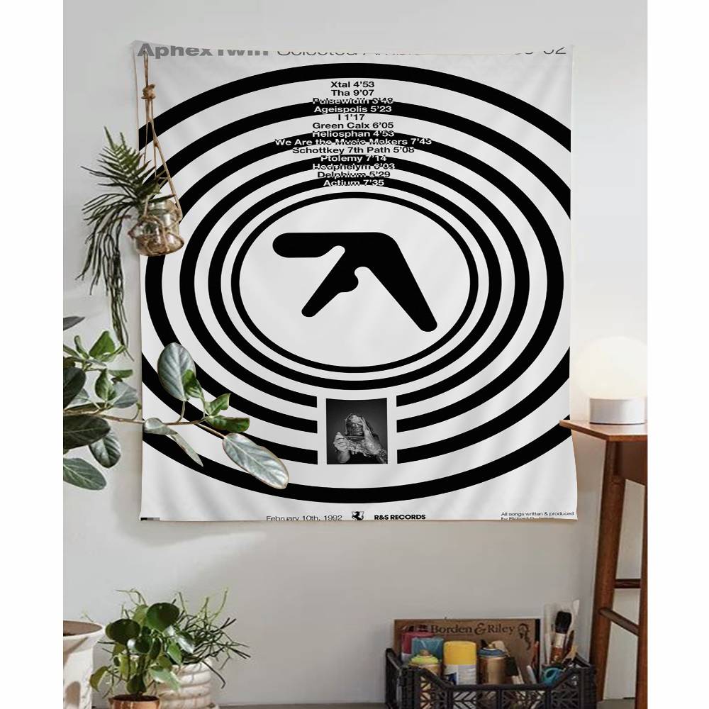 Aphex TTwin DJ Retro Colorful Tapestry Wall Hanging Bohemian Wall Tapestries Mandala Wall Hanging Sheets
