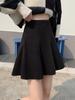 High Waist A-line Woolen Skirt for Pear-Shaped Women - Slimming, Hip-Covering, Plus Size, Autumn & Spring