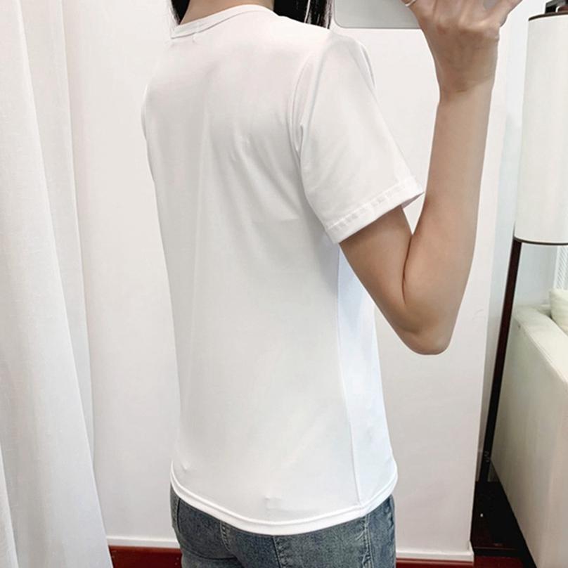Fashion Women Summer Solid Color Top Short Sleeve Round Neck Pullover T-Shirt