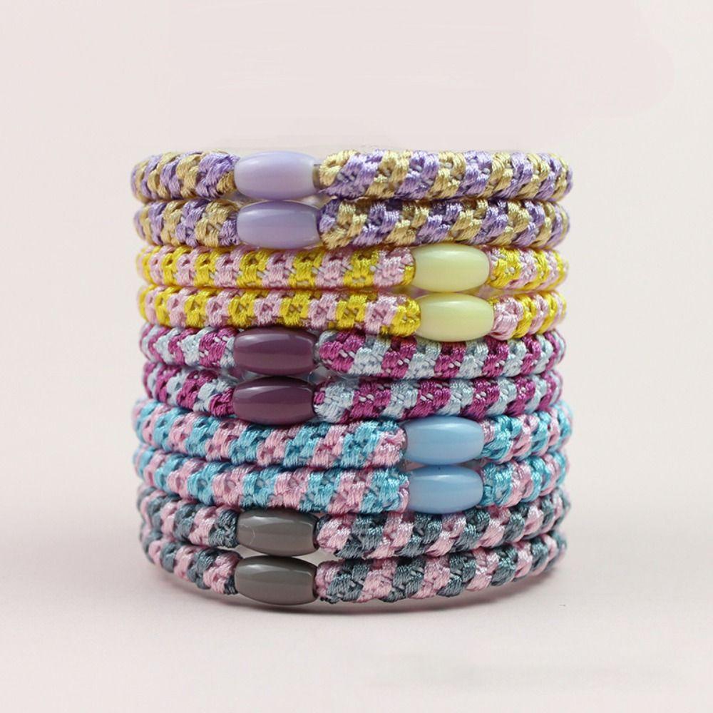 10pcs Sweet Elastic Rubber Bands Fashion Hair Rope Hair Accessories Ponytail Holders For Women