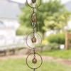 Vintage Style Wind Chime Watering Pot Bell Shape Rain Chains Artistic Sense Hanging Rain Chain for Garden Front Door Ornament