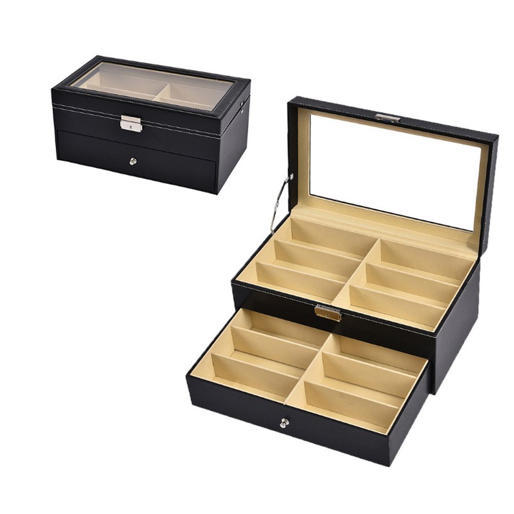 8/12 Grids Display Case Holder Eyewear Holder Sunglasses Box Storage Box Slots Glasses Case