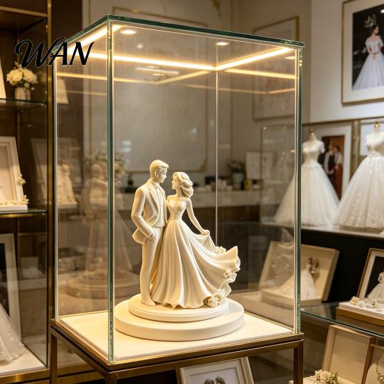 Decorative Sculpture Desktop Ornament 3D Printed Bride Groom Figure Romantic Home Style Figurine Wedding Table Decoration