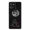 For Motorola Moto G 2025 Case Fashion Flower Black Silicone Soft TPU Back Cover Case For Motorola G75 S50 Edge 50 Neo Phone Case