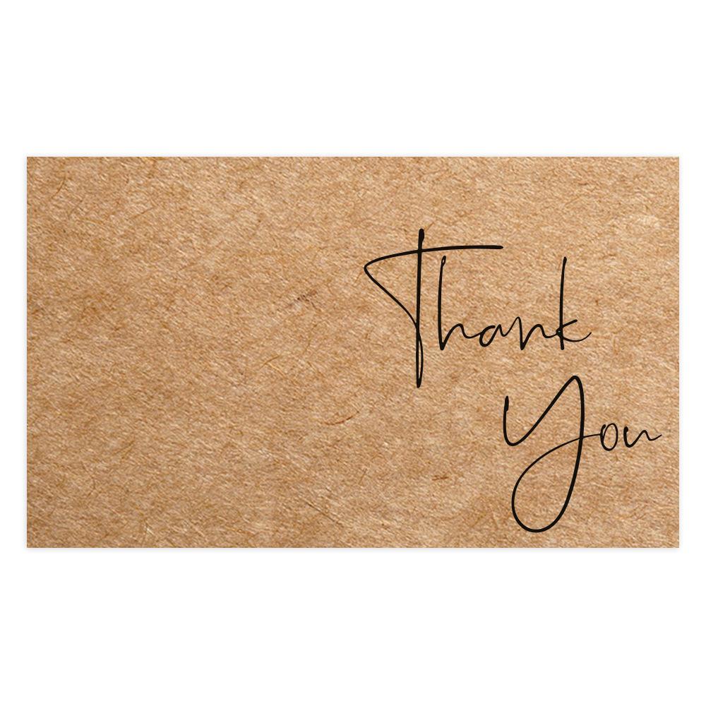 30pcs Natural Kraft Paper Thank You Card Enterprise Store Business Thank You Order Card Wholesale Custom Gift Decoration Card