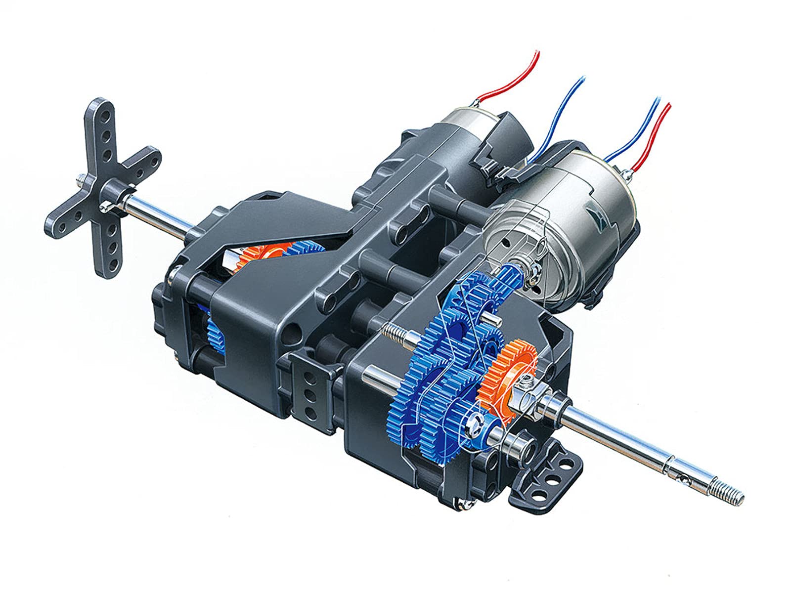 

TAMIYA 5-Speed Twin Gearbox H.E. TAM72009 Electric Car/Truck Option Parts
