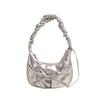 Korean versatile casual pleated lace drawstring design crossbody shoulder bag underarm bag niche lazy wind dumpling bag