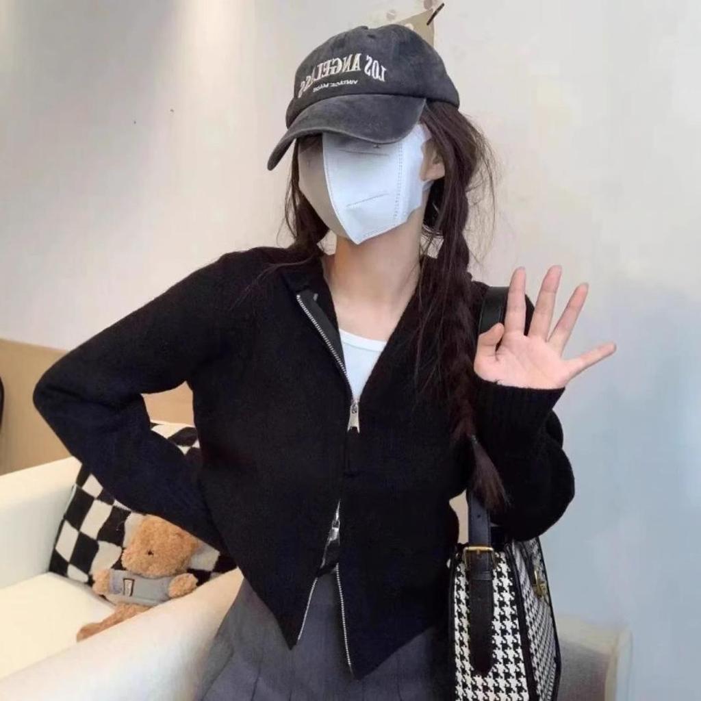 Damen Kapuzen-Cardigan aus Wolle-Kaschmir mit Doppelreißverschluss