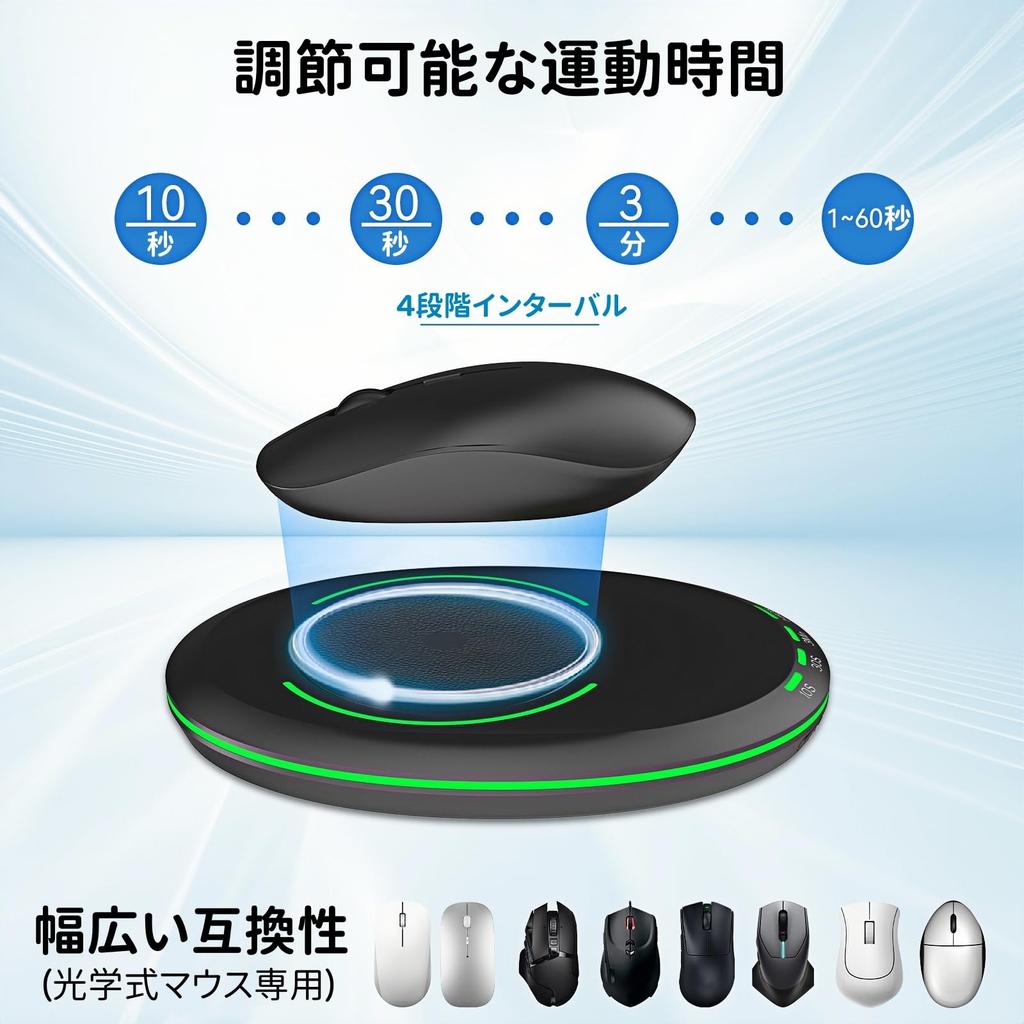 BUPVIOOD Mouse Mover, Mouse Jigger, 4-Level Timer Setting, USB Powered, Automatic Mouse Mover, Driver-Free, Low Noise, Multi-OS Compatible, Optical