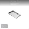Stainless Steel Tray, 304 Rectangle Serving Platter, Deep Thickened Kitchen Pan 27x20x4.8cm