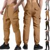 Men's Outdoor Casual Loose-fitting Work Pants With Multiple Pockets, Straight-leg Slim-fit Straight-leg Pants