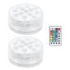 2PCS LED Pool Lamp 16 Color RGB Submersible Light with Magnet Suction Cup for Fish Tank Fountain