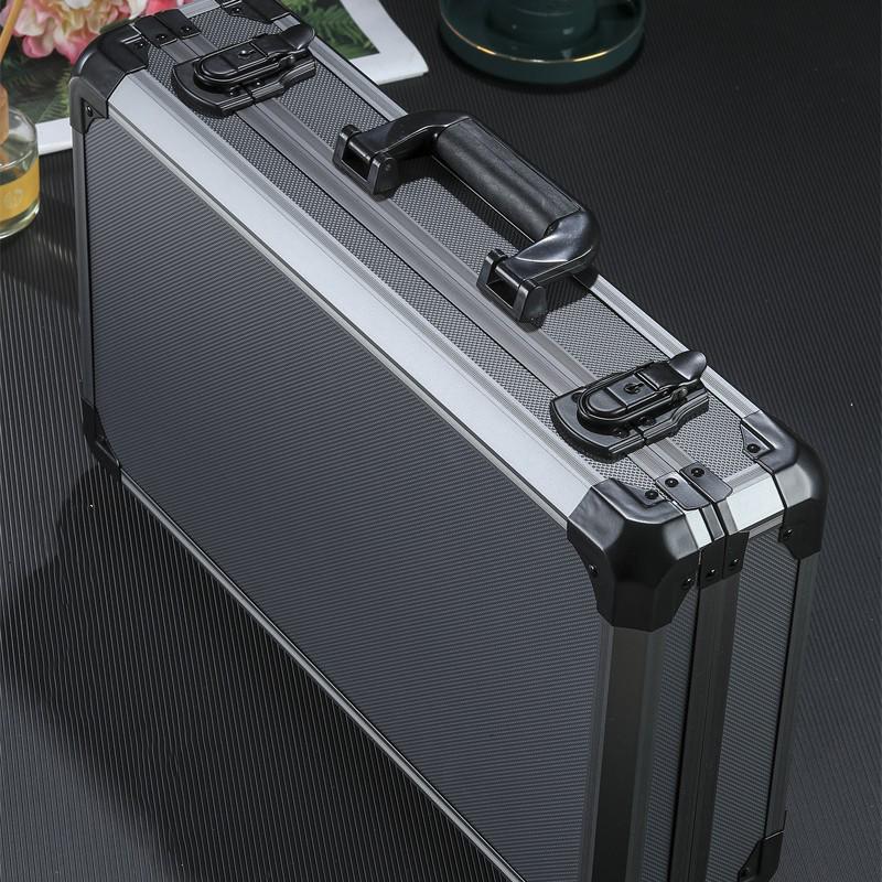 Smoky Grey Aluminum Alloy Multifunction Watch and Jewelry Display Box with Transparent Lid