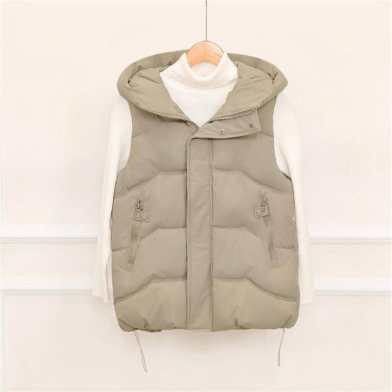 Vest autumn and winter short down cotton vest women's Korean version cotton vest vest thickened large size cotton vest