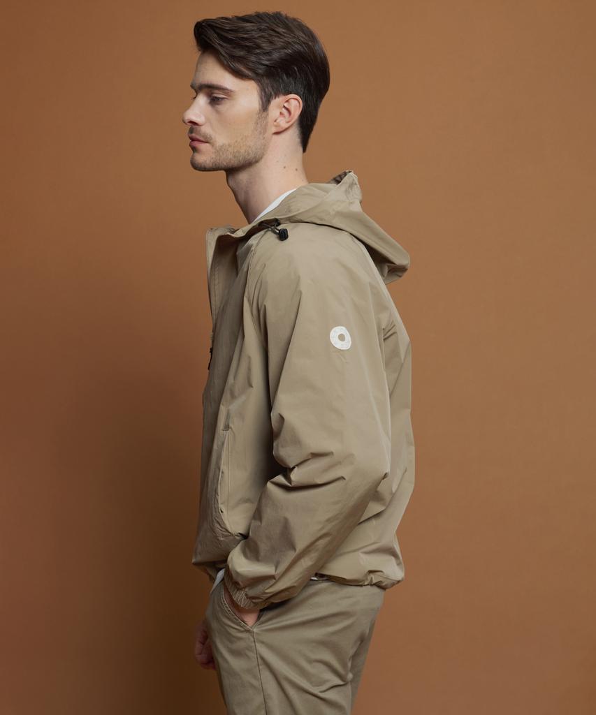 Panicale Beige Light Hooded Windbreaker