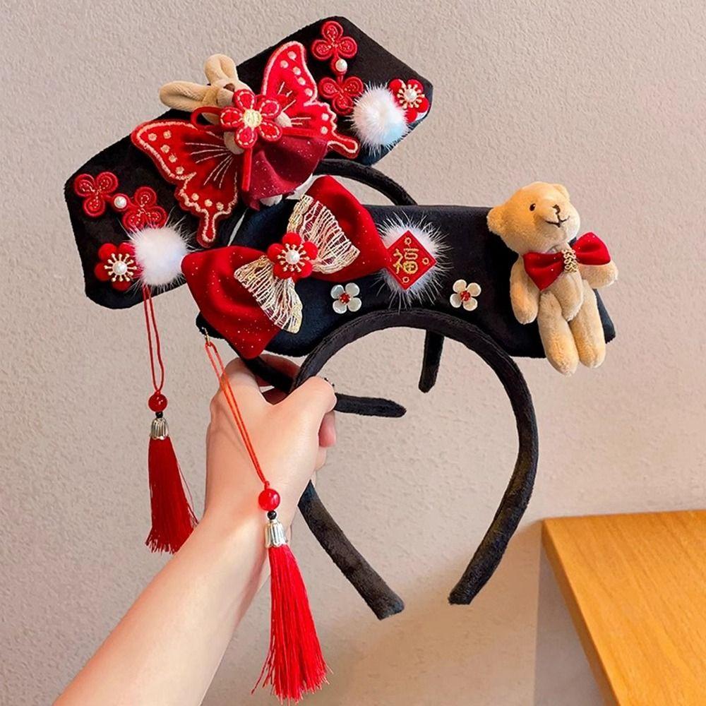 Blumen chinesischer Stil Kopfschmuck Schlangenjahr Hanfu Kopfschmuck Antiker Stil Gege Stirnband Damen