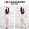 Summer Solid Color Simple Thin Elastic High Waist Casual Pants