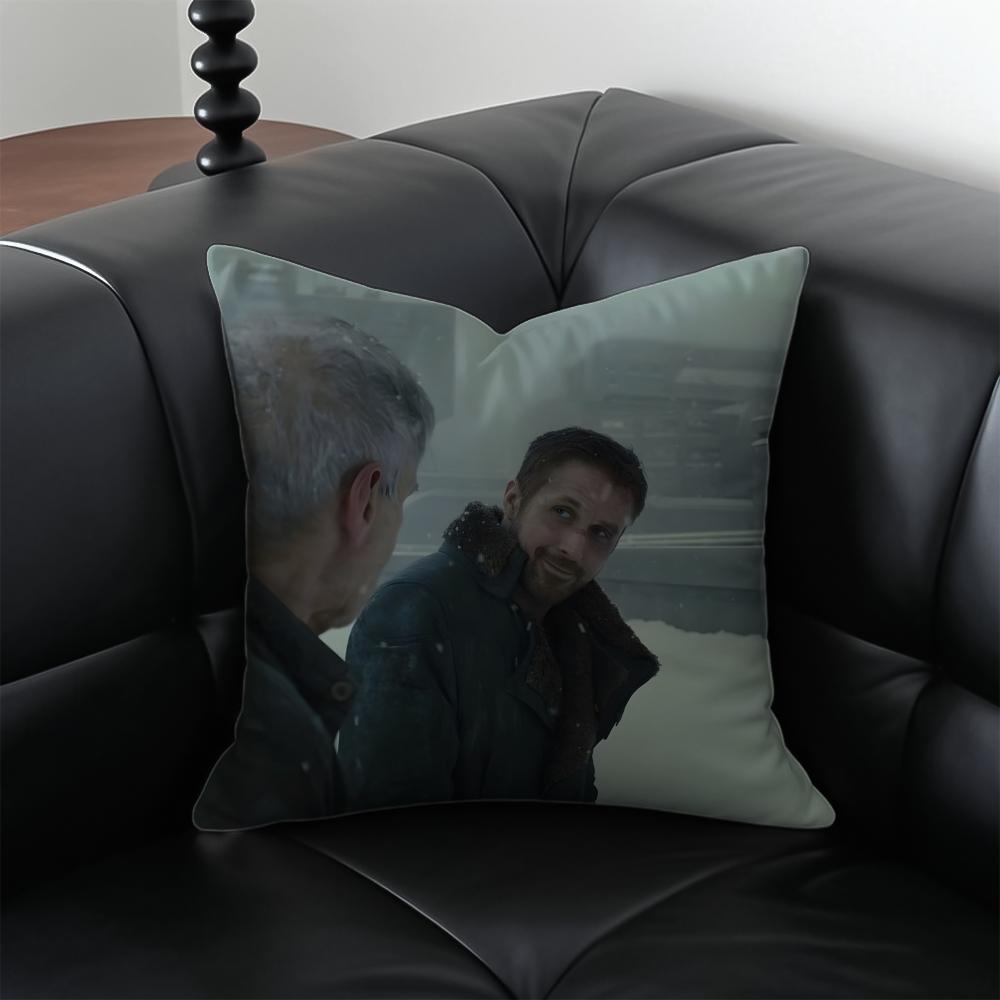 Classic Blade Runner 2049 Sci-Fi Movie Cushion Cover Pillow Case Anti-Dustmite Invisible Zipper Silky Plush Cushion