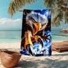 Custom Name Ultra-Soft Beach Towel with Eagle Theme,Ideal for Pool - Camping, Diving - Perfect Travel Essential, Vibrant Beach Towel.
