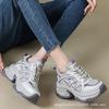 Inner heightening women's shoes 9cm new breathable dad shoes platform mesh small sports casual shoes women A5033