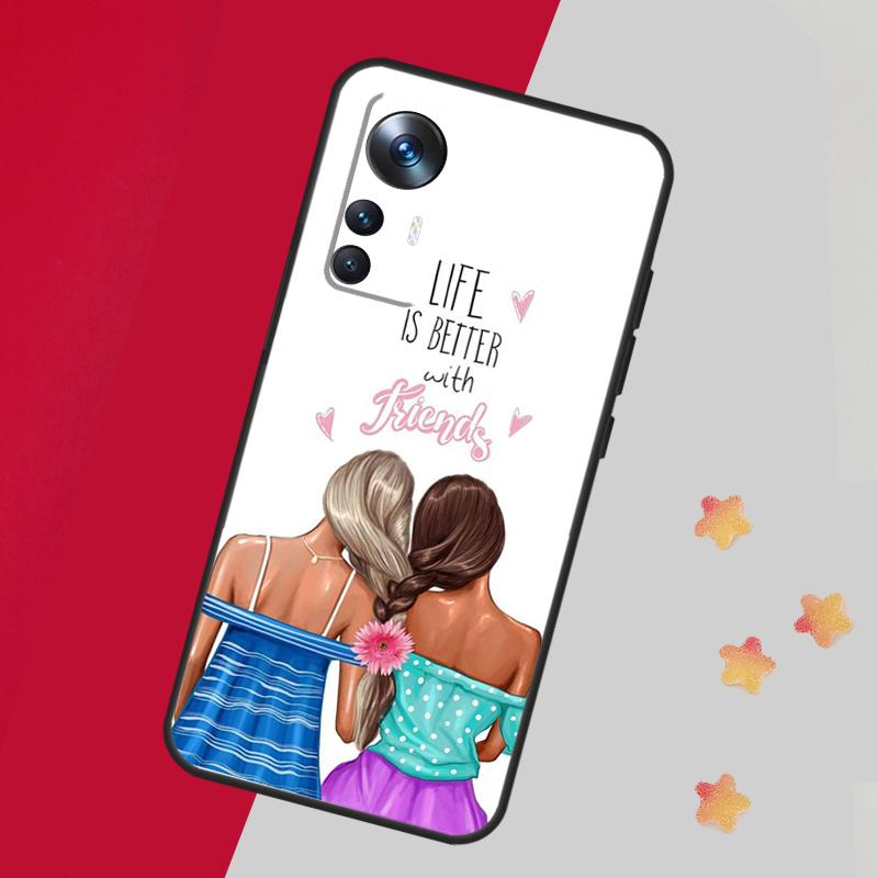 Best Friends BFF Matching Case For Xiaomi 14 13 15 Ultra 11T 12T 13T 14T Pro Cover For POCO X7 Pro X3 X5 X6 F5 F6 F7